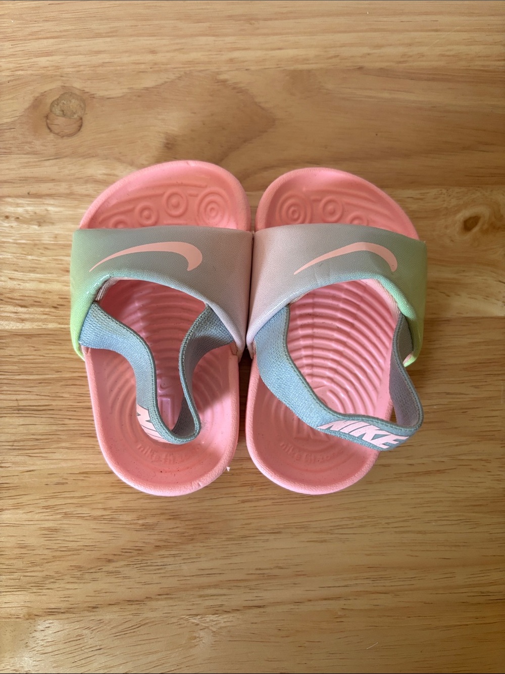 Nike Toddler Girls Kawa SE Slide Sandals Pink/Mint Green